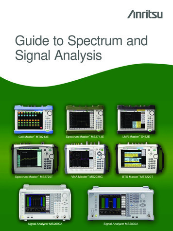 Guide To Spectrum And Signal Analysis