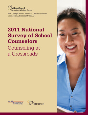 2011 National Survey Of School Counselors - College Board