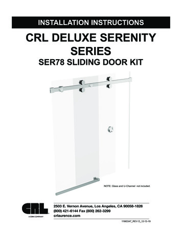 Installation Instructions Crl Deluxe Serenity Series