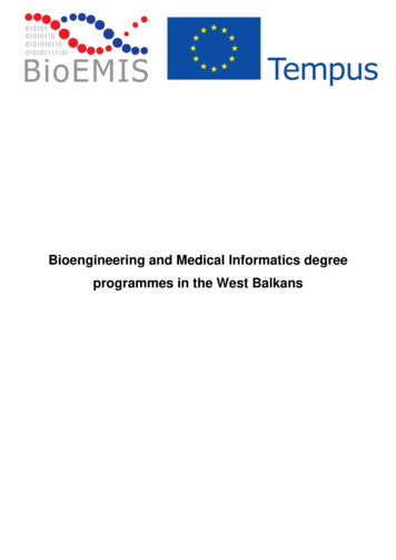 Bioengineering And Medical Informatics Degree Programmes In The West .
