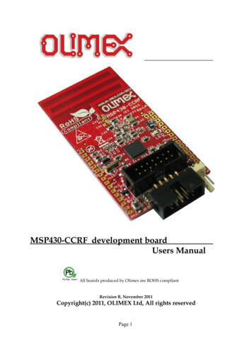MSP430-CCRF Development Board Users Manual