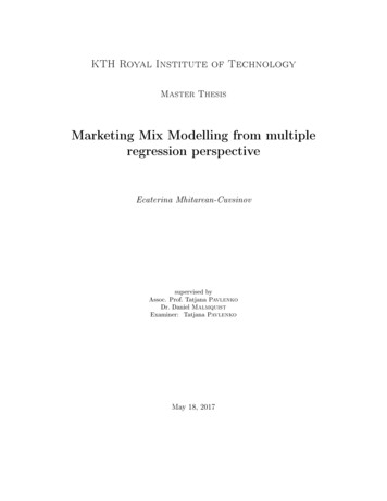 Marketing Mix Modelling From Multiple Regression Perspective - KTH