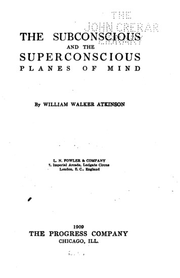 AND THE SUPERCONSCIOUS - Iapsop 
