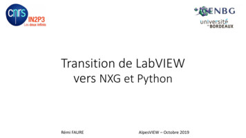 Transition De LabVIEW Vers NXG Et Python - INDICO LPSC (Indico)