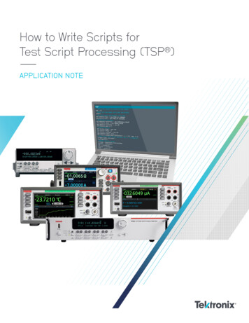 How To Write Scripts For Test Script Processing (TSP - Tektronix