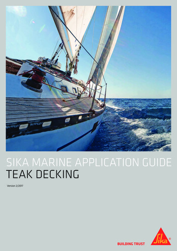 Sika Marine Application Guide Teak Decking