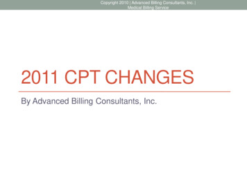 2011 CPT CHANGES - Advanced Billing Consultants