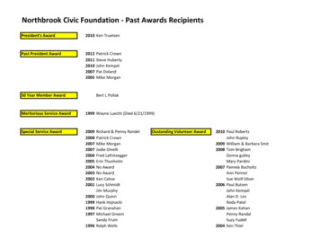 Northbrook Civic Foundation - Past Awards Recipients