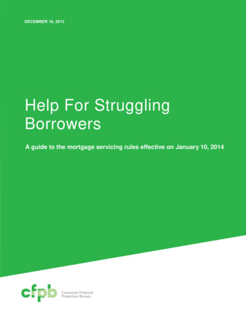 CFPB Mortgages Help For Struggling Borrowers