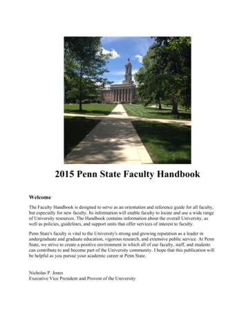 2015 Penn State Faculty Handbook - Penn State University