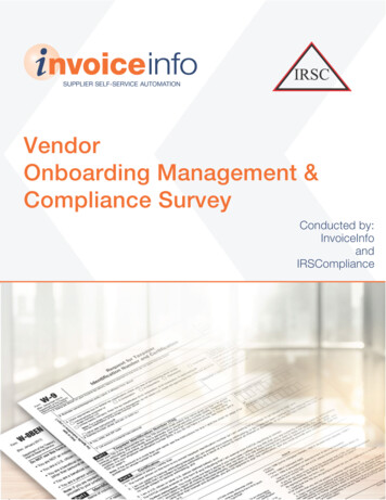 Vendor Onboarding Compliance Survey - InvoiceInfo