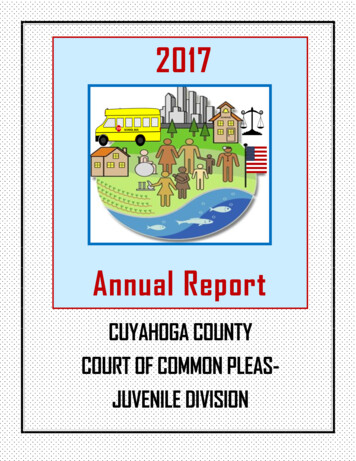 Annual Report - Cuyahoga County, Ohio