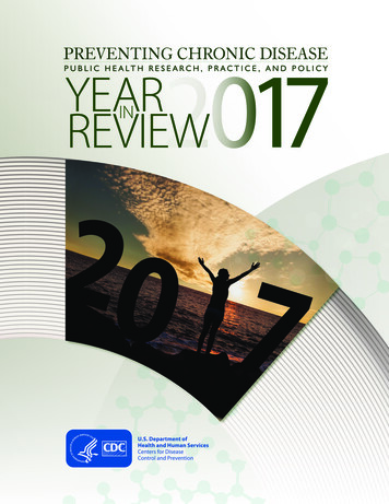 YEAR REVIEW IN 2017 - Centers For Disease Control And Prevention