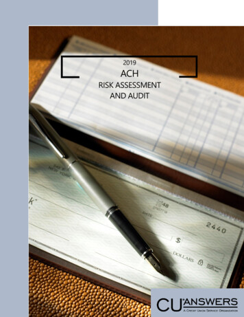RISK ASSESSMENT AND AUDIT - CU*Answers