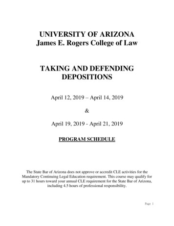 UNIVERSITY OF ARIZONA James E. Rogers College Of Law TAKING AND .