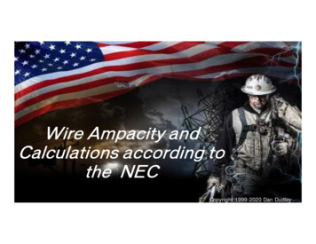 Wire Ampacity And Calculations According To The NEC