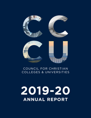 2019-20 - Council For Christian Colleges And Universities