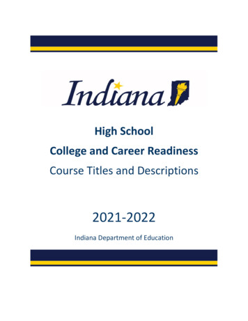 High School College And Career Readiness - Indiana