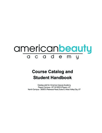 2021 Course Catalog - American Beauty Academy