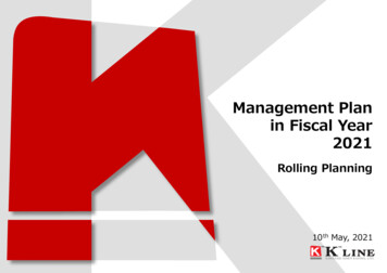 Management Plan In Fiscal Year 2021 - K