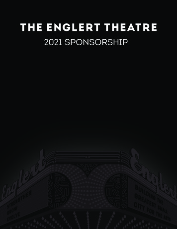 2021 SPONSORSHIP - Englert Theatre