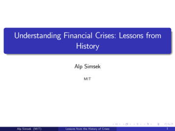 Understanding Financial Crises: Lessons From History: Lecture 1