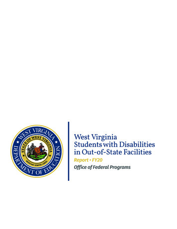 West Virginia Students With Disabilities In Out-of-State Facilities