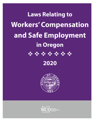 Workers' Compensation And Safe Employment - Oregon