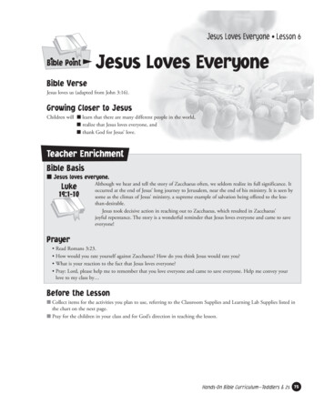 Jesus Loves Everyone Lesson 6 Bible Point Jesus Loves Everyone Bible .