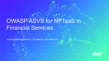 OWASP ASVS For NFTaaS In Financial Services