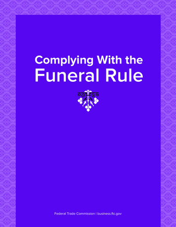 Complying With The Funeral Rule - Federal Trade Commission