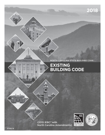 North Carolina State Building Code: Existing Building Code - Icc