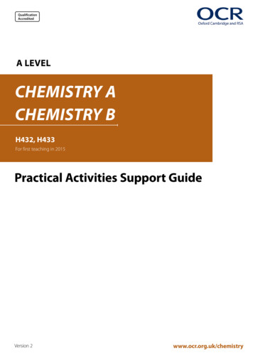 A Level Chemistry A And A Level Chemistry B Practical Activities .