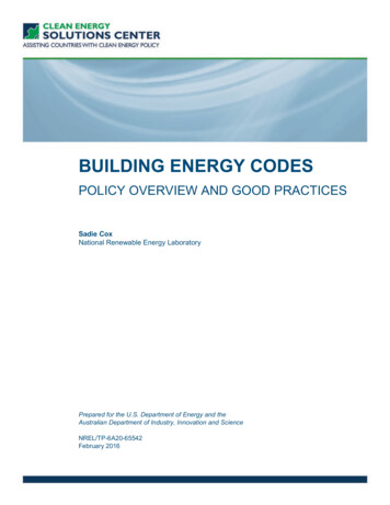 Building Energy Codes - Nrel