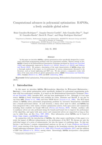 Computational Advances In Polynomial Optimization: RAPOSa, A Freely .