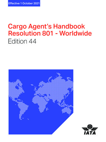 Cargo Agent's Handbook Resolution 801 - Worldwide Edition 44