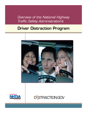 Driver Distraction Program - NHTSA