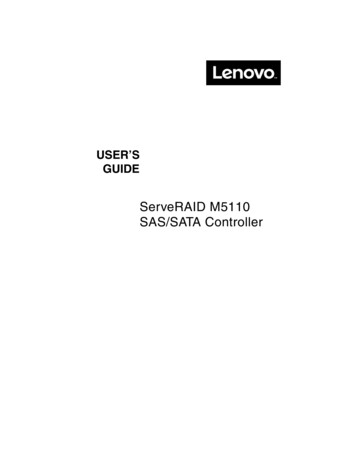 ServeRAID-M5110 SAS/SATA Controller User's Guide - Lenovo