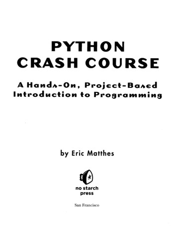 Python Crash Course : A Hands-on, Project-based Introduction To Programming