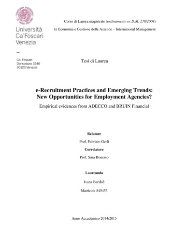 E-Recruitment Practices And Emerging Trends: New Opportunities For .