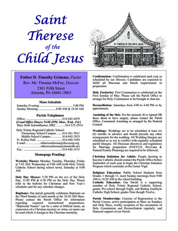 Saint Therese - EChurch Bulletins
