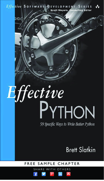 Praise For Effective Python - Pearsoncmg 