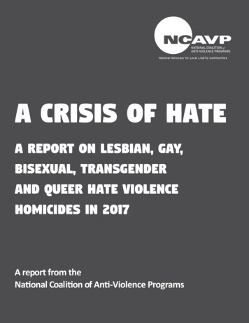 A Crisis Of Hate - NYC Anti-Violence Project