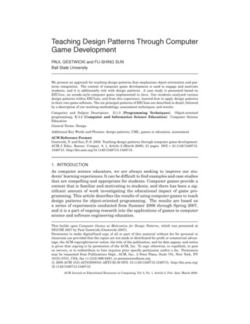 Teaching Design Patterns Through Computer Game Development