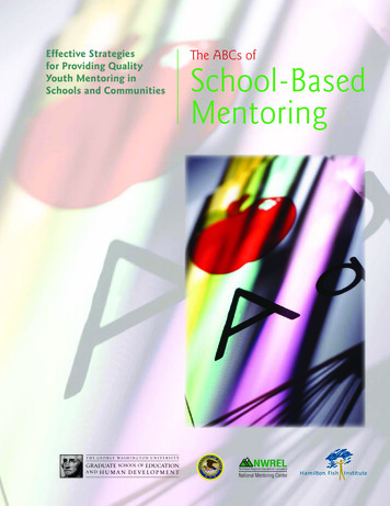 The ABCs Of School-Based Mentoring - Education Northwest