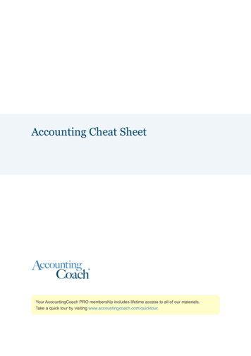 Accounting Cheat Sheet - Debra Touhey