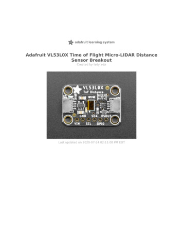 Adafruit VL53L0X Time Of Flight Micro-LIDAR . - Mouser Electronics