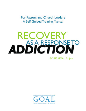 Addiction Recovery Training Manual - Goalproject 