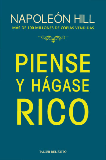 Piense Y Hagase Rico - Editorial Taller Del Exito