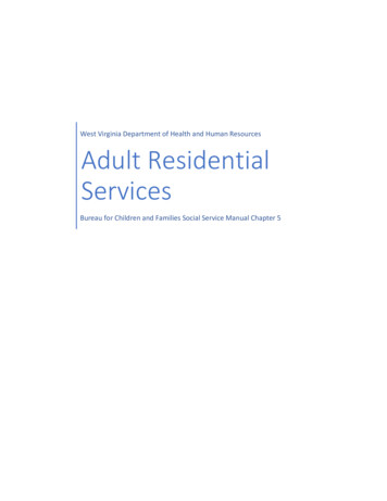 Adult Residential Services - West Virginia